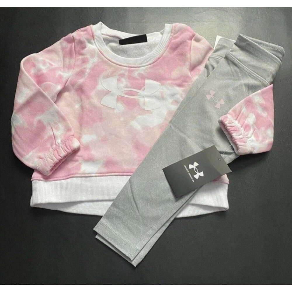 NWT Under Armour Sweater & Leggings Set Baby Girls size 3/6M